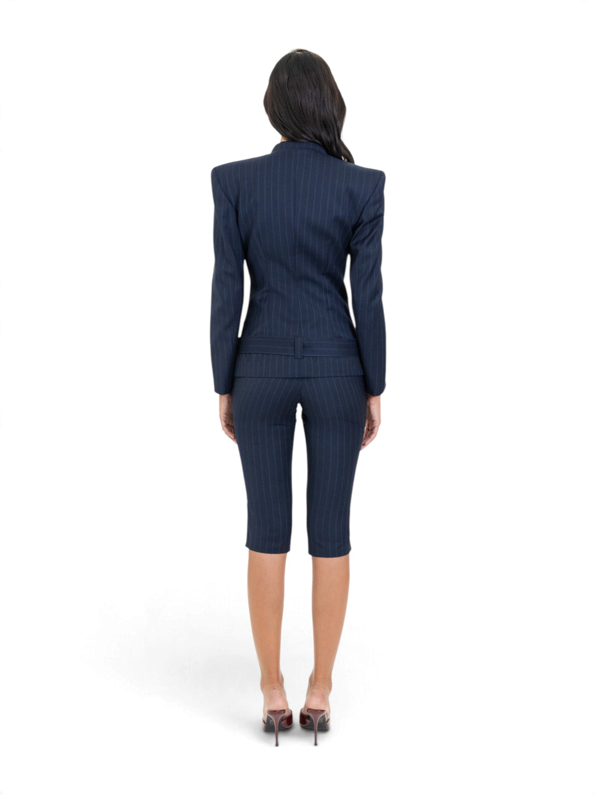 PINSTRIPE CAPRI PANTS