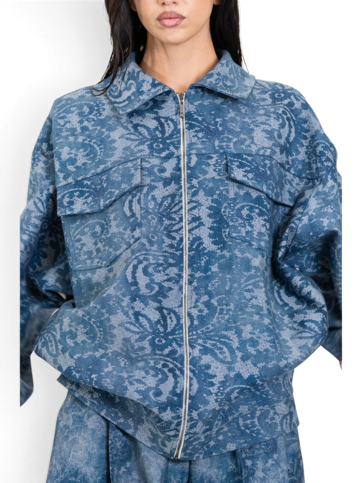 LACE DENIM JACKET