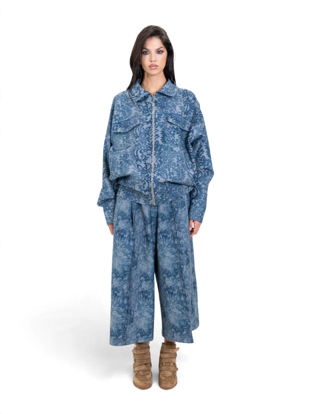 LACE DENIM JACKET