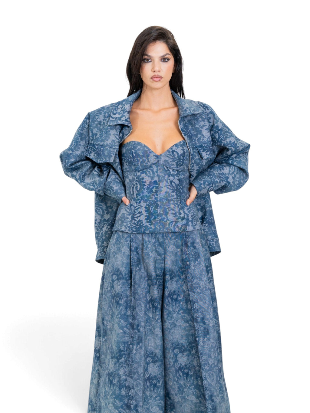 LACE DENIM JACKET